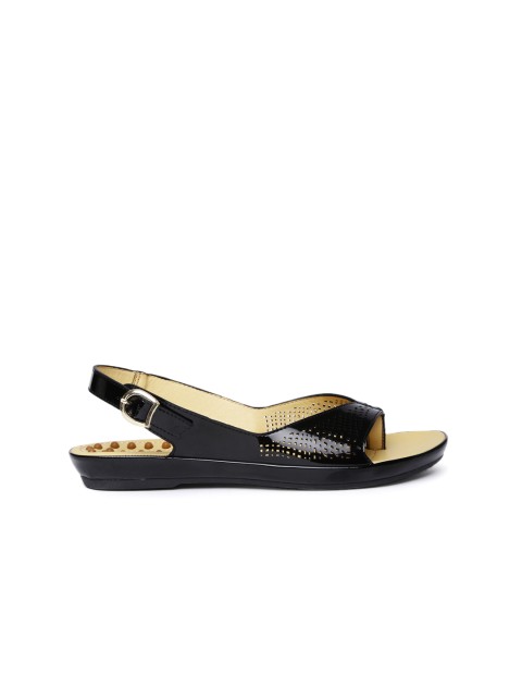 

Carlton London Women Black Solid Flats with Cut-Work