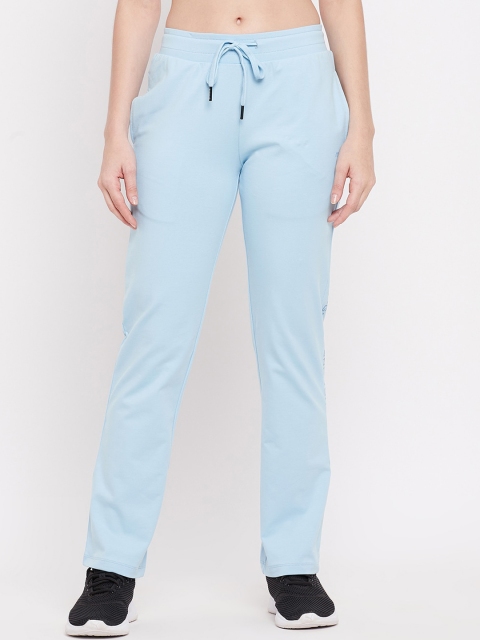 

Madame Women Blue Solid Regular Cotton Track Pant