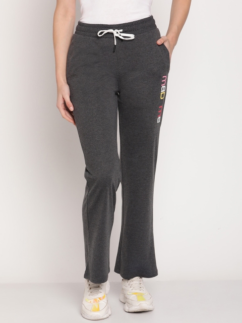 

Madame Women Charcoal Solid Cotton Track Pant