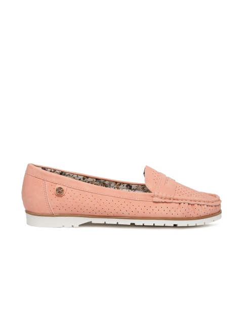 

Carlton London Women Pink Perforations Loafers