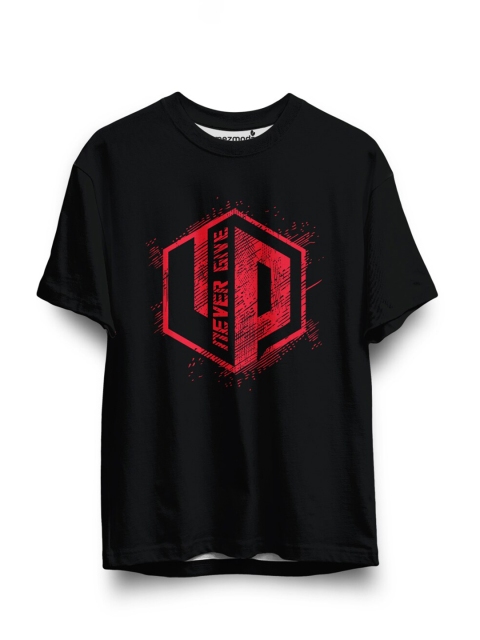 

mezmoda Boys Black Graphic Printed T-shirt