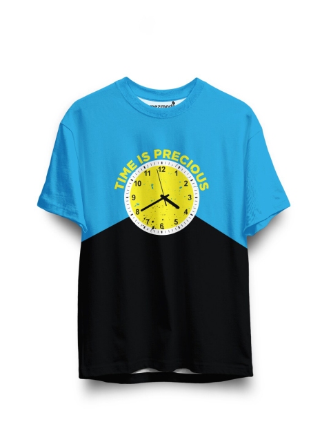 

mezmoda Boys Blue & Black Printed T-shirt