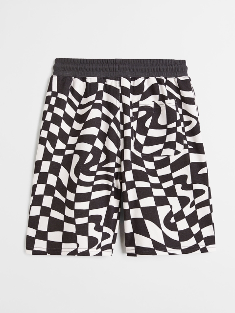 

H&M Boys Black & White Patterned Jersey Shorts