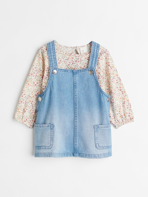 

H&M Girls White & Blue 2-Piece Set