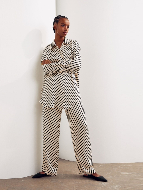 

H&M Black & White Shirt with a Sheen