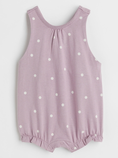 

H&M Girls Purple Patterned Cotton Romper Suit