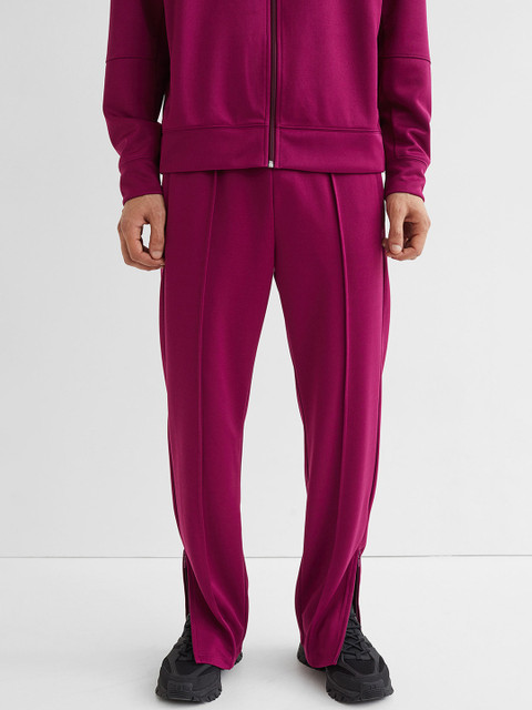 

H&M Men Pink Solid Straight Track pants