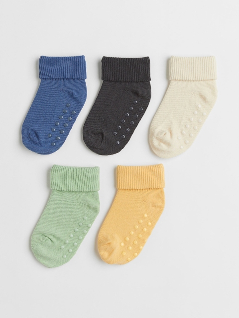 

H&M Boys 5-Pack Anti-Slip Socks, Blue