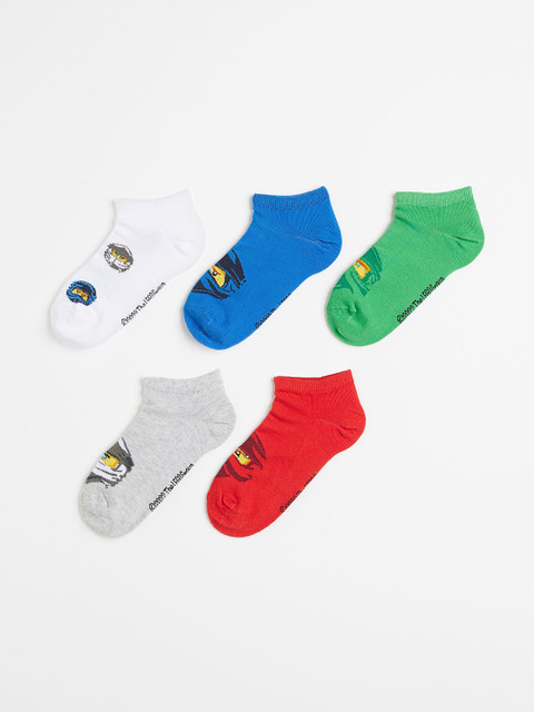 

H&M Boys 5-Pack Trainer Socks, Blue