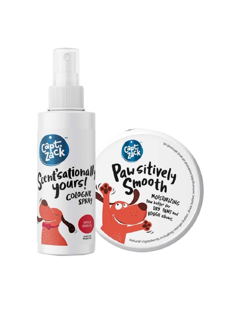 

Captain Zack Dogs Smooth Paw Butter & Dog Cologne Combo, Transparent