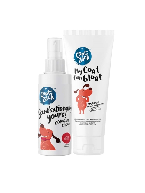 

Captain Zack Dog Transparent Cologne Spray & Leave-In-Conditioner Combo 100 ml each