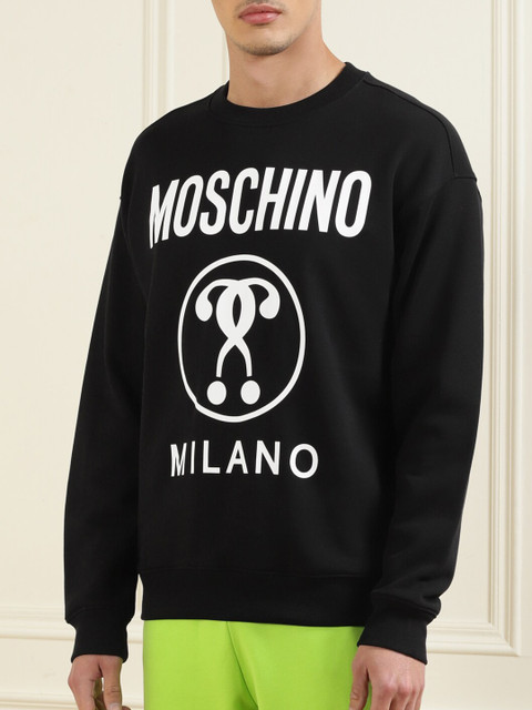 

MOSCHINO COUTURE Men Black Printed Sweatshirt