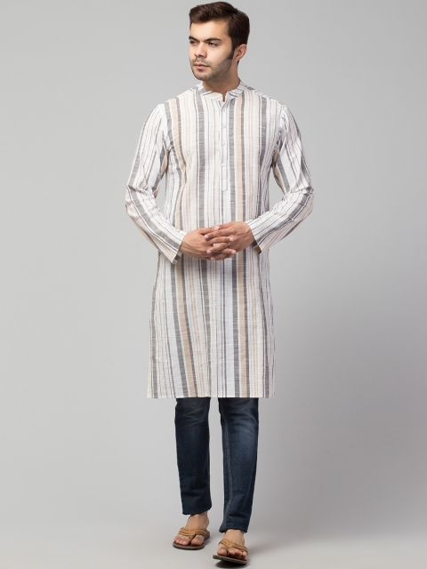 

Waahiba Men Multicoloured Striped Flared Sleeves Kurta, Multi