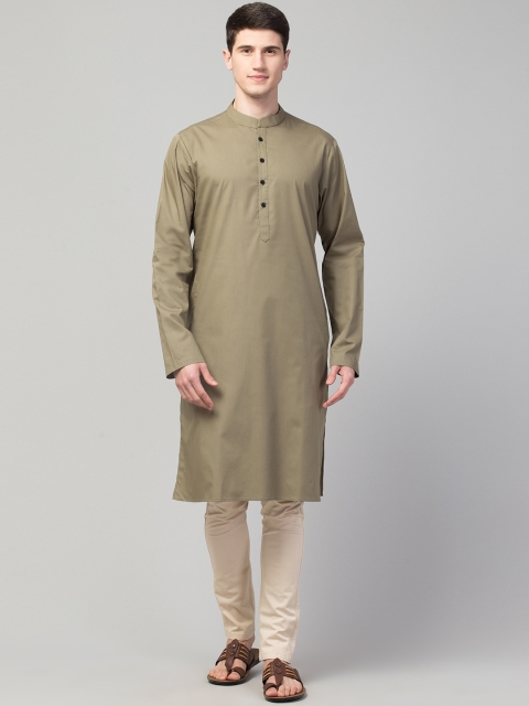 

Waahiba Men Grey Thread Work Kurta