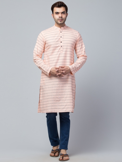 

Waahiba Men Beige Thread Work Kurta