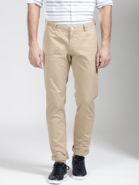 

BOSS Green Men Beige C-Rice1-D Slim Fit Casual Trousers