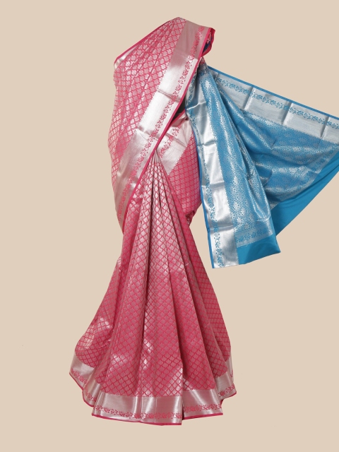 

Pothys Pink & Blue Woven Design Zari Art Silk Saree