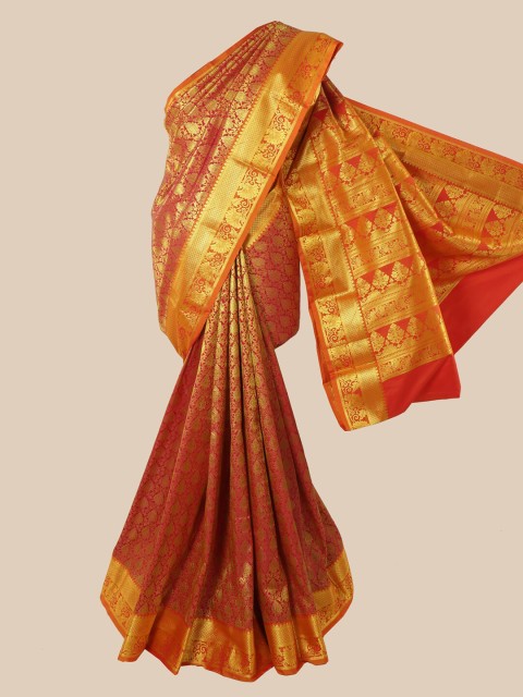 

Pothys Red & Orange Woven Design Zari Art Silk Saree