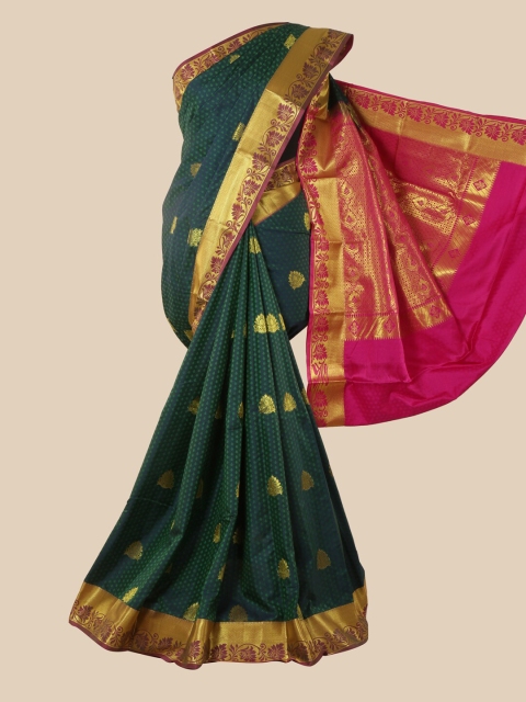 

Pothys Green & Magenta Woven Design Zari Art Silk Saree