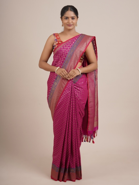 

Pothys Pink Woven Design Zari Pure Silk Saree