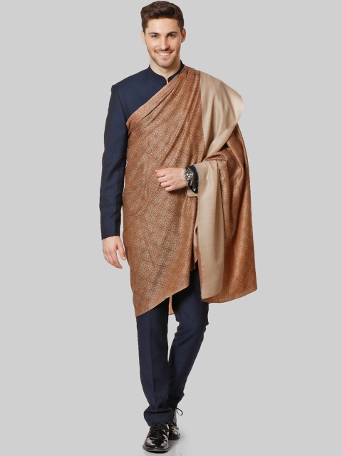 

Pashtush Men Beige & Brown Printed Shawl