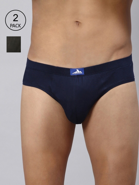 

SPARROWHAWK Men Pack of 2 Navy Blue Solid Cotton Briefs