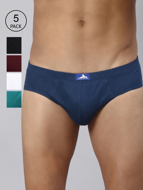 

SPARROWHAWK Men Pack Of 5 Cotton Basic Briefs, Blue