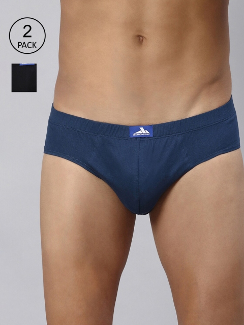 

SPARROWHAWK Men Pack Of 2 Solid Cotton Basic Briefs, Multi