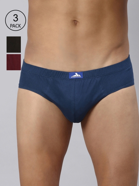 

SPARROWHAWK Men Pack Of 3 Cotton Basic Briefs, Blue