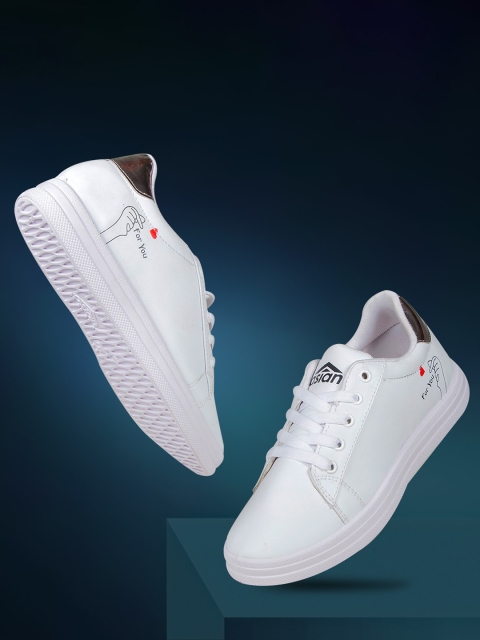 

ASIAN Women White Printed Regular Sneakers