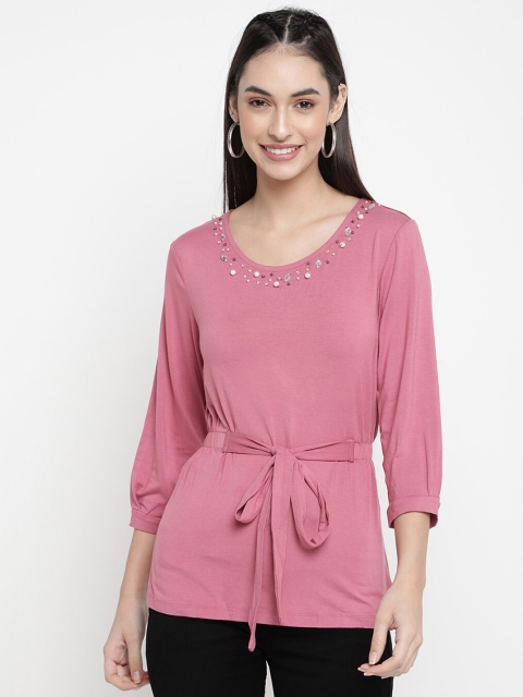 

V2 Value & Variety Women Pink Longline Top