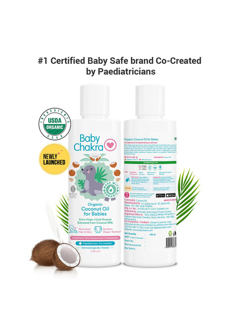 

Baby Chakra Organic Coconut Oil For Babies-100ml, Na