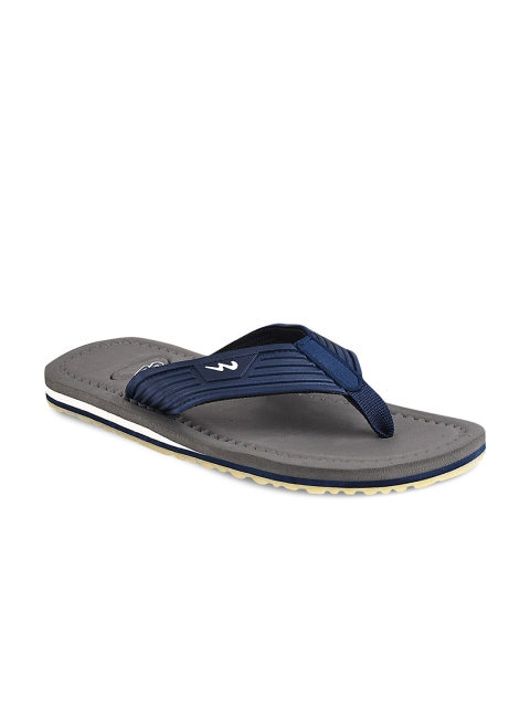 

Campus Men Grey & Navy Blue Thong Flip-Flops