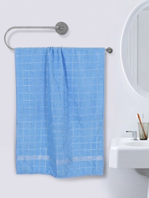 

ROMEE Pack Of 2 Blue Solid 500GSM Bath Towels