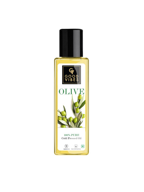 

Good Vibes 100% Pure Cold Pressed Olive Carrier Oil - 200 ml, Beige