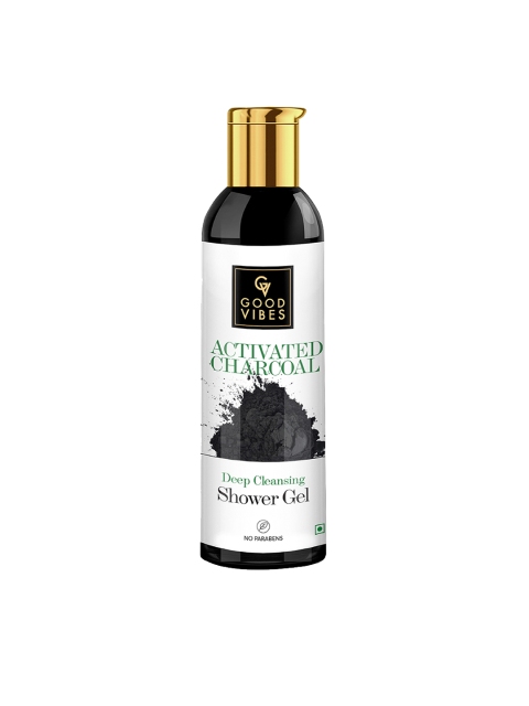 

Good Vibes Activated Charcoal Deep Cleansing Shower Gel - 200 ml, Black