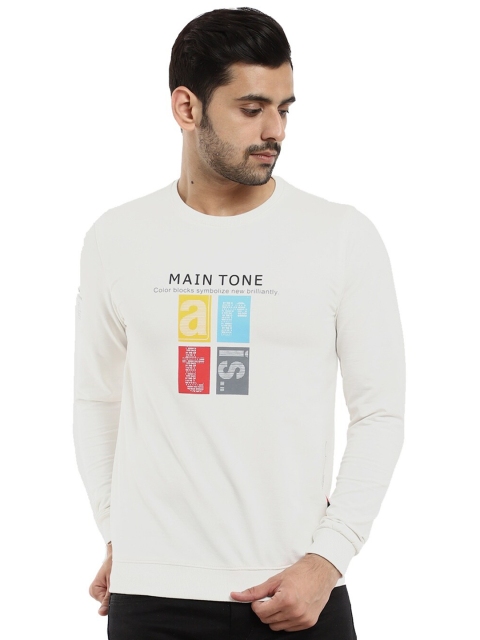 

V-Mart Men White & Yellow Pure Cotton Typography Print T-shirt