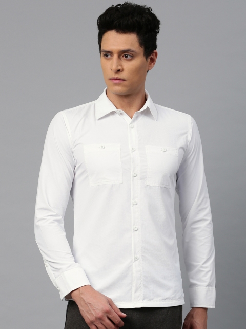 

HRX Active by Hrithik Roshan Men White Regular Fit Solid Casual Shirt