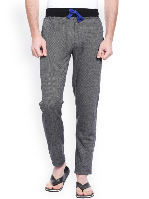 

AVOQ Black & Grey Patterned Smart Fit Lounge Pants OP25
