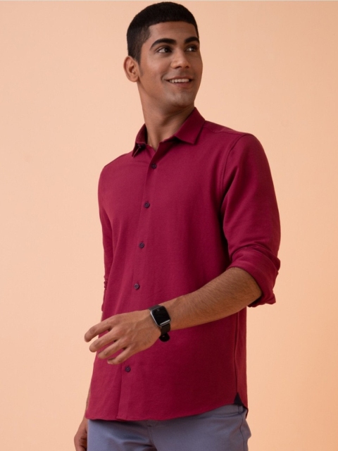 

Turtle Men Maroon Skinny Fit Casual Shirt