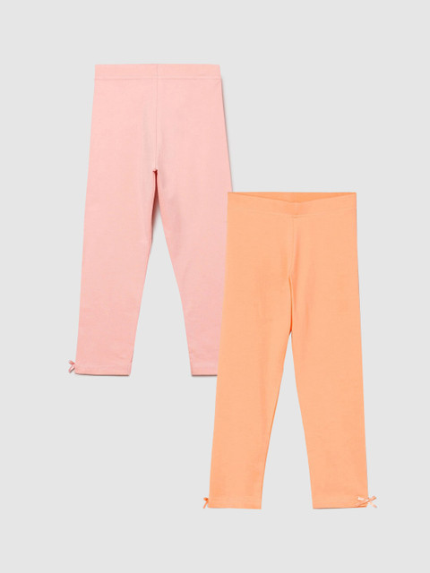 

max Girls Solid Pack of 2 Leggings, Pink