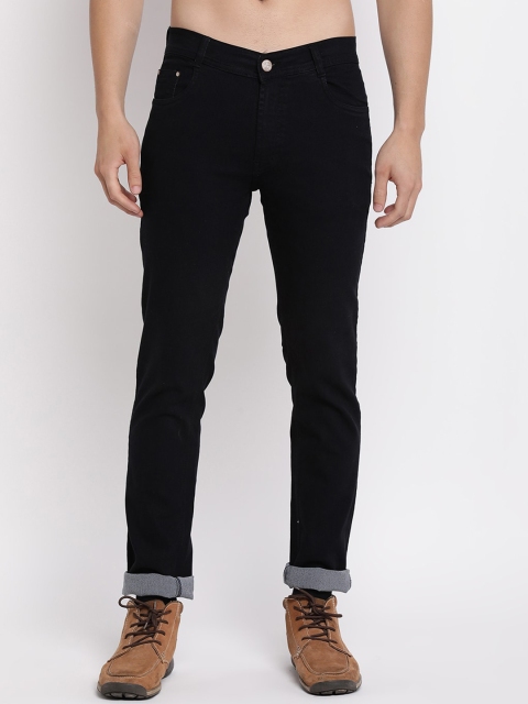 

V2 Value & Variety Men Black Solid Pure Cotton Mid-Rise Jeans