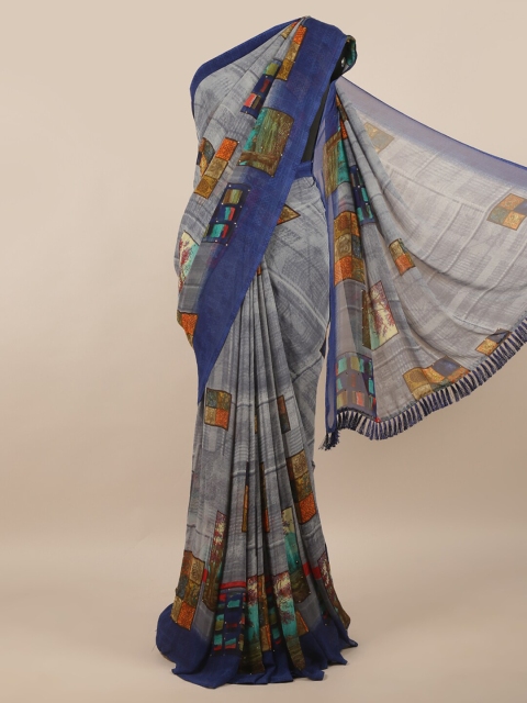 

Pothys Blue & Grey Saree