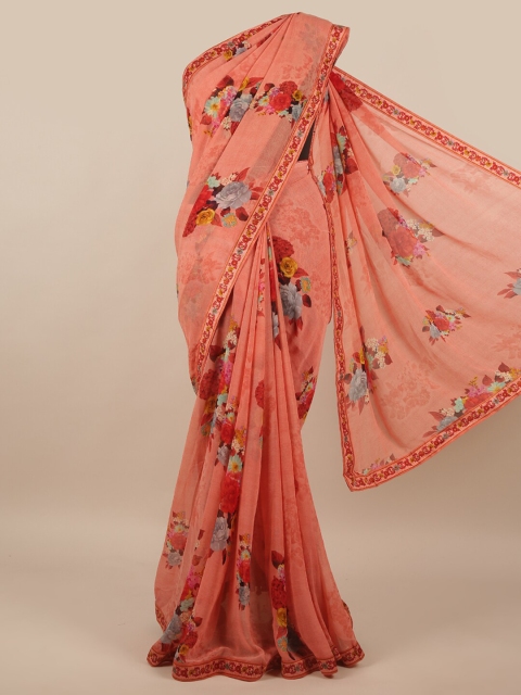 

Pothys Pink & Red Floral Saree