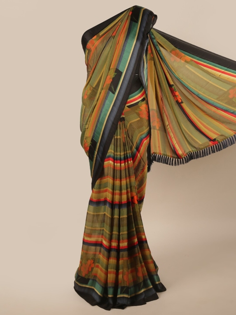 

Pothys Multicoloured Striped Saree, Multi