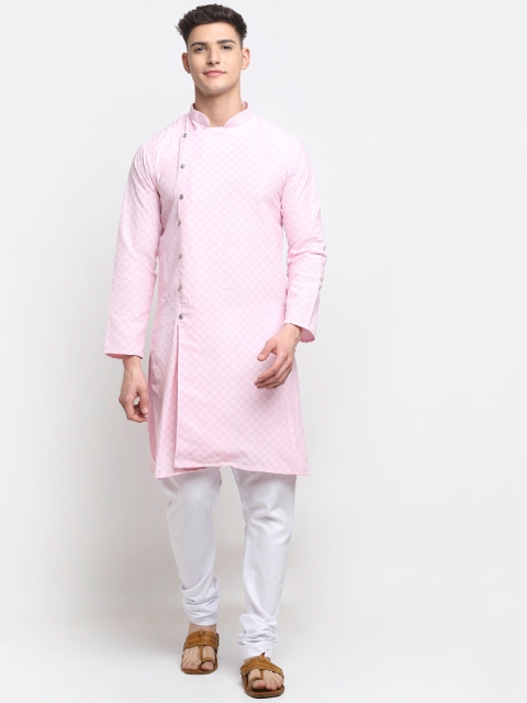 

Benstoke Men Pink Kurta with Pyjamas