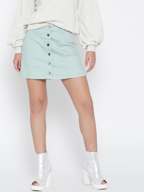 

FOREVER 21 Blue Denim Mini A-Line Skirt