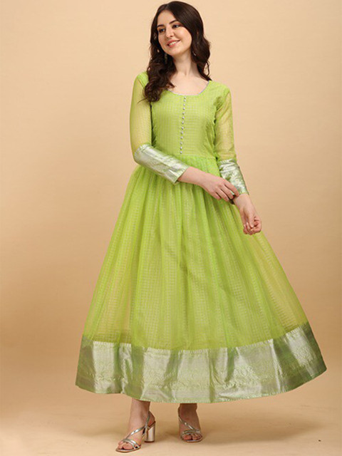 

PRENEA Green Jacquard Maxi Dress