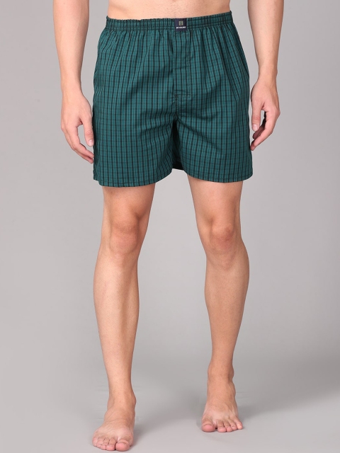 

IMYOUNG Men Green Checked Boxers ENZO-GR