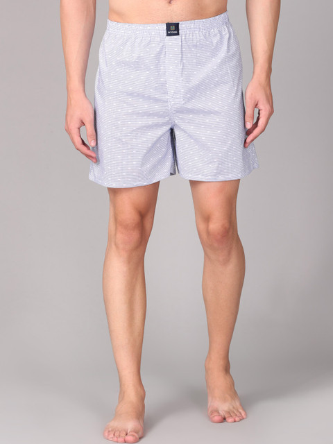 

IMYOUNG Men Blue & White Printed Boxer